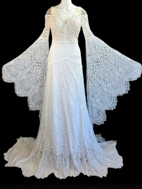 Bohemian Wedding Dress For Kitty Rescue! Size 12